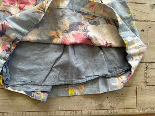 BABY GAP FLORAL LINEN COTTON DRESS BLUE PREPPY LINED ENGLISH TEA PARTY - Picture 6 of 7