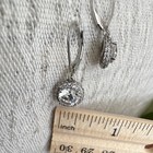 Sterling Silver 925 Ring Princess Cut Clear Cubic Zirconia Size 7 + earrings  — photo 9