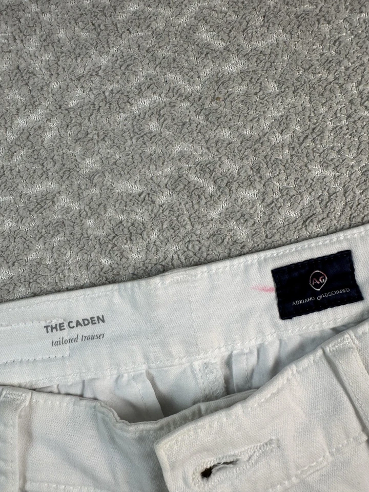 AG Adriano Goldschmied Pants Womens 25R White The Caden Tailored Trouser Chino - Image 2 of 4