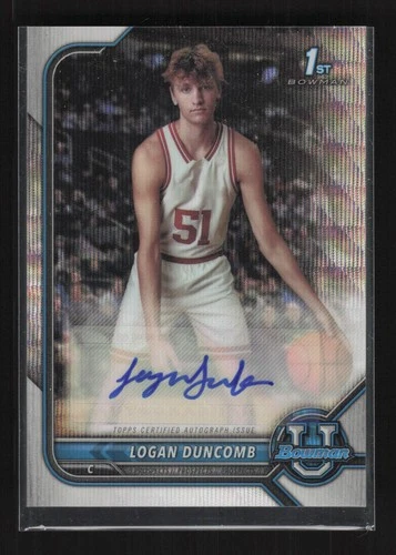 2021-22 Bowman U #BCPA-LD Logan Duncomb Chrome Prospect Autographs Lava #/199