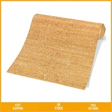 Natural Cork Peel & Stick Wallpaper Real Texture 3D Golden Foil 16.5"x118.1"