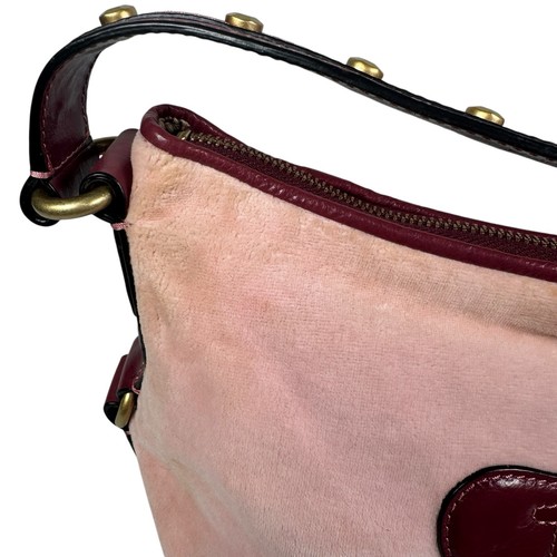 Vintage Juicy Couture Y2K JC Studs The Countryside Hobo Pink Shoulder Purse - Picture 6 of 13