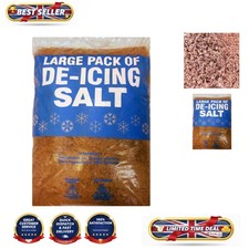 Brown Deicing Rock Salt - Fast Acting Natural Salt for Winter Safety (Large Bag)