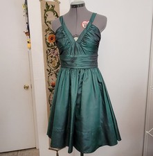 BCBG, Max and Cleo, green taffeta dress, evening, party, graduation, size 8