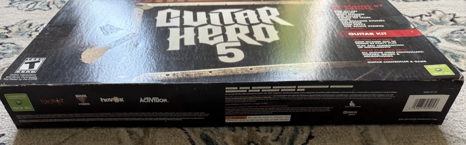 Mando Inalámbrico Xbox 360 Guitar Hero 5 95905.805 Caja Original con Juego y Correa Foto 4 de 4