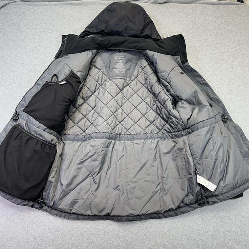 LL Bean Jacke Damen L Large Pet grau robust Ridge Kapuze Primaloft isoliert - Bild 5 von 13