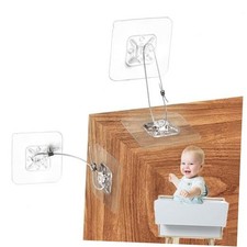 No Drill Metal Furniture Anchors 10 Packs for Baby Proofing, 14" Adhesive