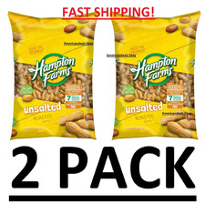 2 PACK Hampton Farms Unsalted In-Shell Peanuts 10 lbs. TOTAL - FAST SHIPPING