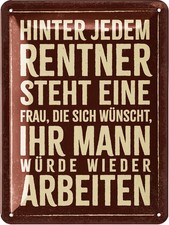Retro Blechschild Ruhestand, Geschenk zum Ren...