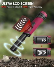Waterproof Pinpointer Metal Detector IP68 LCD LED 360  High Sensitivity