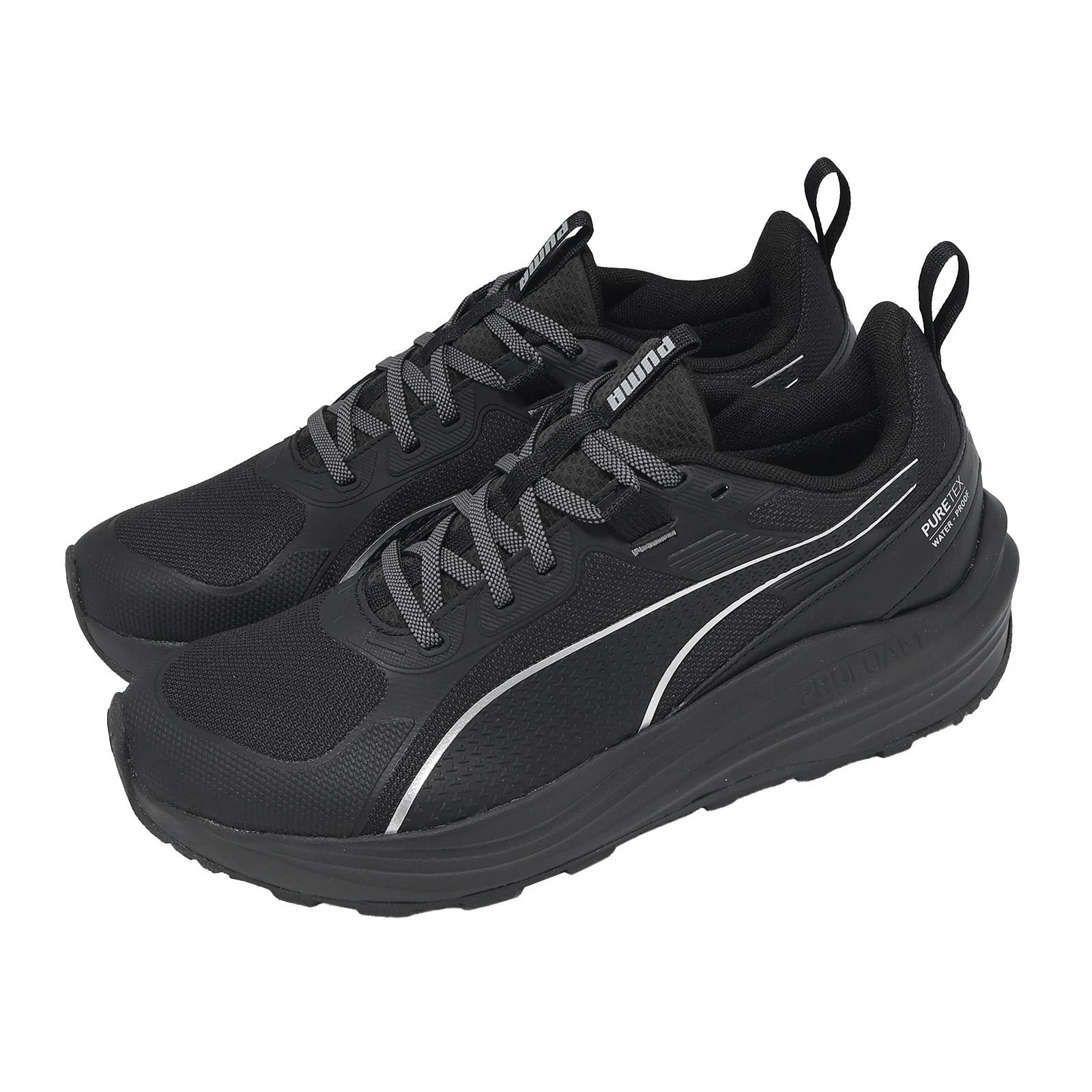 Puma Flare Pro Trail PTX Black Silver Men Unisex Trail Running Shoes 312041-01