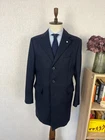LBM 1911 Dark Blue Wool Mix Italy Made Overcoat Coat Size 42, EU 52
