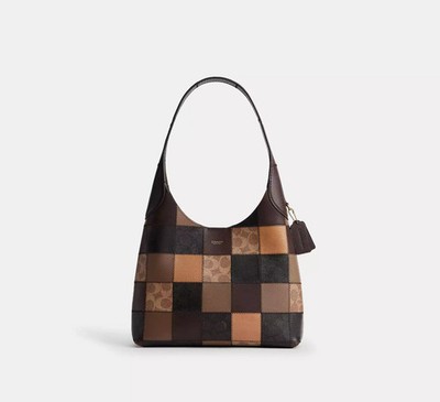 COACH Coachtopia Alter Ego Brooklyn Shoulder Bag 28 Patchwork Tan Sig Multi