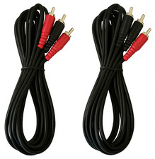 2 Absolute 6' RCA Interconnect Cable Wire Marine Car Amplifier Stereo Home Audio