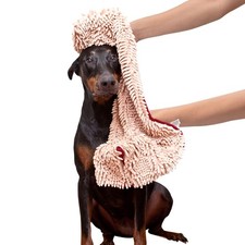 Soggy Doggy Super Shammy Absorbent Dog Towel, 1 Count Pack of 1 , Beige