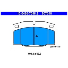 Satz Bremsbeläge Bremsklötze vorne für Opel Manta B 58 53 Omega A V87 id74118