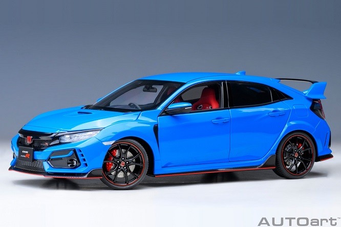 Autoart 73224 - 1/18 Honda Civic Type R (FK8) 2021 (Racing Blue Pearl) - New