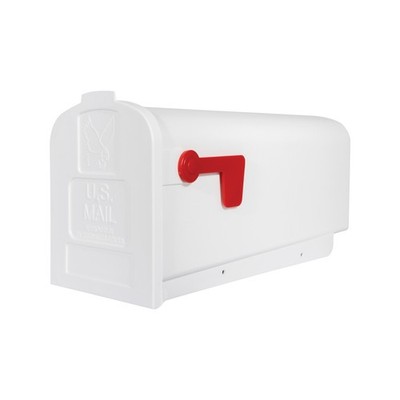 Architectural Mailboxes Parsons Classic White Post Mount Plastic Mailbox