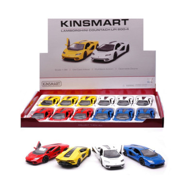 LAMBORGHINI COUNTACH (1 Modellino a Scelta) cm 12 1:38 Kinsmart Modellismo Gioca