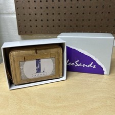 Lee Sands Eel Skin Wallet Brown Double Zip