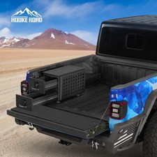 Hooke Road Wheel Well Storage Drawer System Truck Side Box Fit Jeep Gladiator Jt