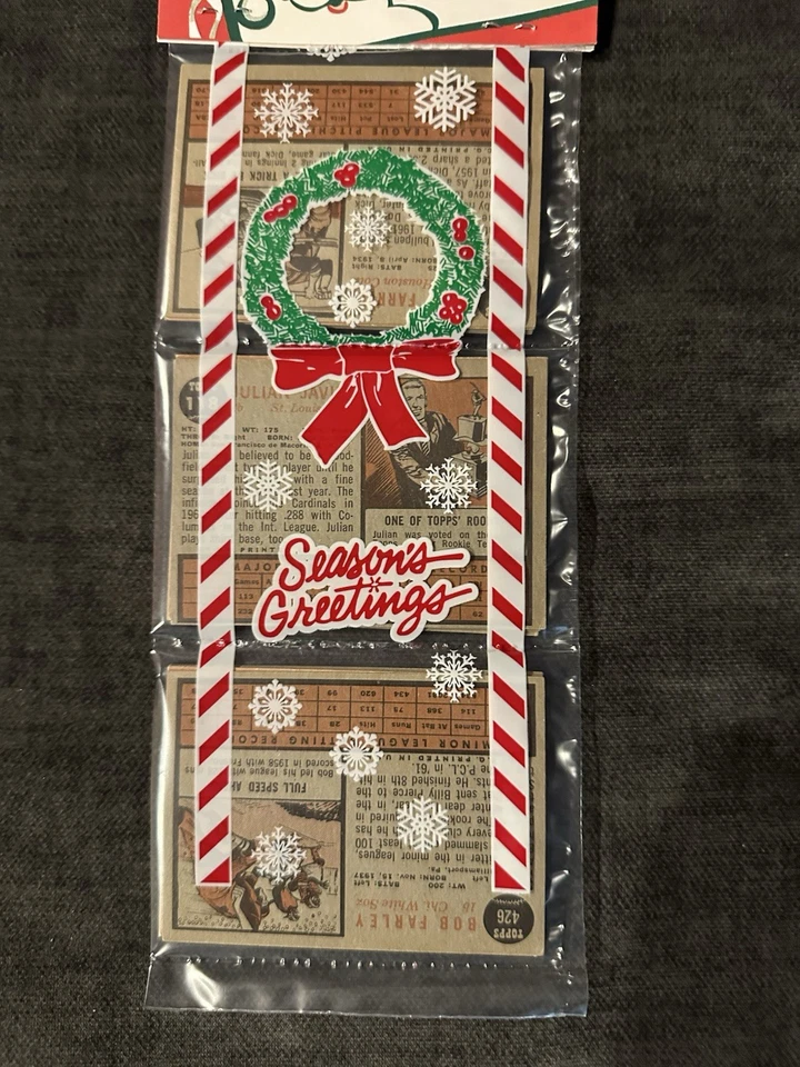 Paquete de rack de béisbol de Navidad Topps 1962 Billy Martin Frank Malzone Barney Schultz Foto 2 de 2