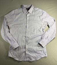 Banana Republic Non-Iron Slim Fit Dress Shirt Men's Large 16-16.5 34/35 Purple