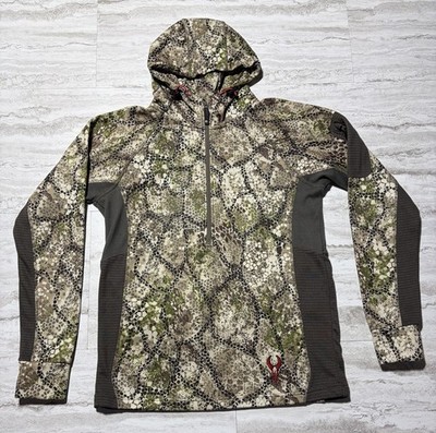 Badlands Flex Hoodie Mens Medium Camo Quarter Zip Hunting