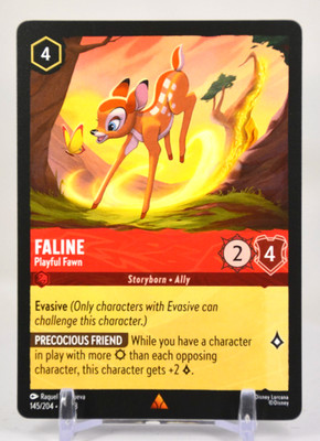 Disney Lorcana TCG Reign of Jafar Faline Playful Fawn 145/204 Rare Regular