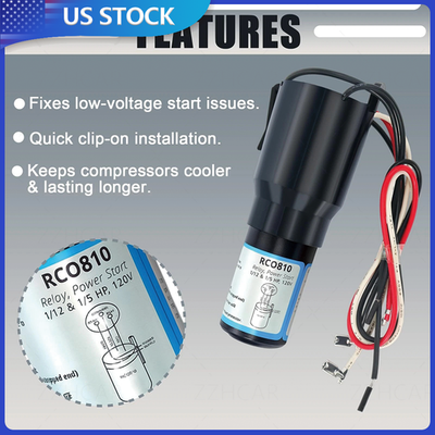 #ad #ad Refrigerator Freezer Relay Capacitor Overload RCO810 3 in 1 Start Hard Start Kit $9.89