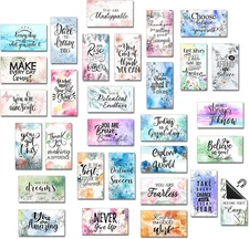 60 Pcs Inspirational Magnets Bulk Rectangle Positive Affirmation Magnets Decals