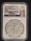 2021-W Burnished Silver Eagle T-2/2022 DC Release NGC MS70 Gaudioso MES