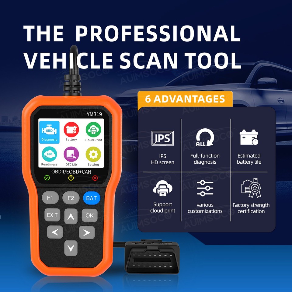 For Chevy Impala Car Key Programmer Tool Chip Pin Reader Coding OBD2 ...