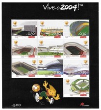 PORTUGAL - COLLECTOR - FOOT EURO 2004 - 10 Stades - Bloc feuillet Neuf** - MNH