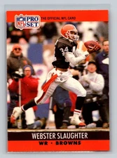 1990 Pro Set #477 Webster Slaughter Cleveland Browns Football Card