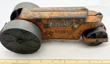 Hubley Toys Diesel Road Roller Steel toy Vintage orange 480 From Dads Collection
