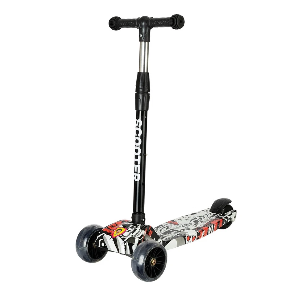 Faltbar Kinder Roller LED Räder Kinderscooter Dreiradscooter Scooter Cityroller - Bild 3 von 4