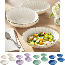 The Pioneer Woman Colette Stoneware Dinner Bowls Set of 4 Floral Farmhouse New