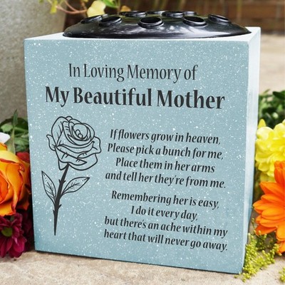 Graue schöne Mutterrose Wenn Blumen im Himmel wachsen Denkmal Grab Seitenblume 