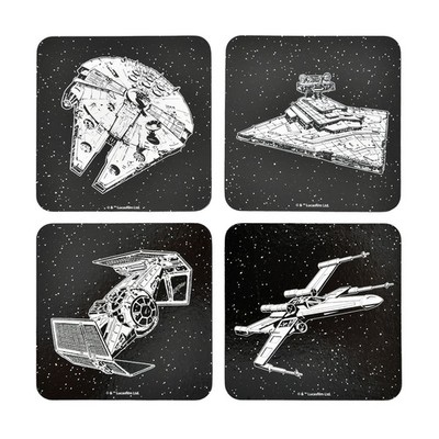 Star Wars   Spaceship Untersetzer Set   4er Set   Raumschiffe