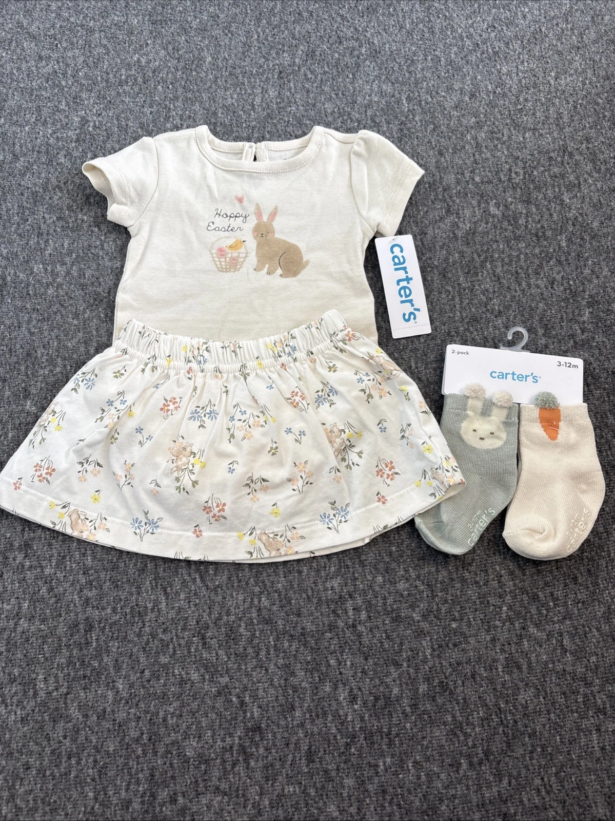 Carter’s 3 Months One Piece With Skirt And 2 Pairs Of Socks