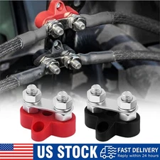  1/4" M8 12-48V Bus Bar Terminal Block Power Stud Battery Junction Post