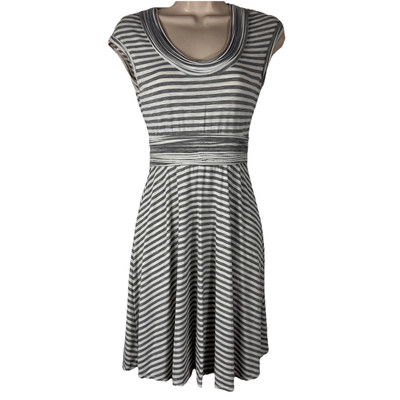 Max Studio Dress Women's XS Sleeveless A-Line Knee Length Striped Lightweight