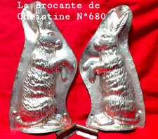 N° 680- ANCIEN MOULE A CHOCOLAT/Lièvre debout 22,5 cm Rabbit chocolate mold-