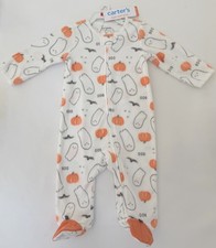 Carter's Baby Halloween Fleece Footed Pajamas Long Sleeve Ghost Pumpkin 6m