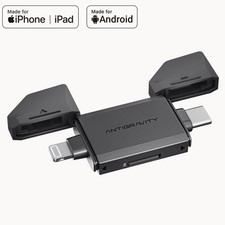 ANTIGRAVITY Quick Reader With Dual USB-C And 8pin Connectors Lightning adapter