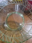 Antique Etched Ribbon Vaseline Deppression Glass Handled Bowl  — photo 4