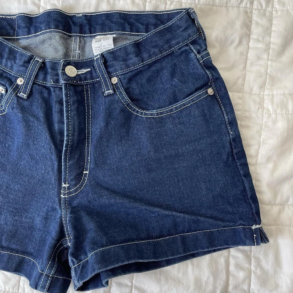 Pantalones Cortos Vaqueros Vintage Jordache Cintura Alta Azul Lavado Oscuro Años 90 Talla 9 Foto 3 de 4