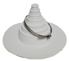 1" - 6" WHITE UNIVERSAL TAPED PIPE BOOT PEEL AND STICK PS