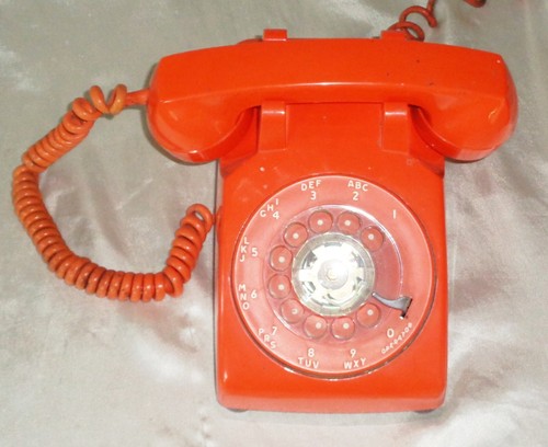ORANGE Stromberg- Carlson Made in USA Super Retro Vintage Rotary Telephone Phone - Picture 9 of 11